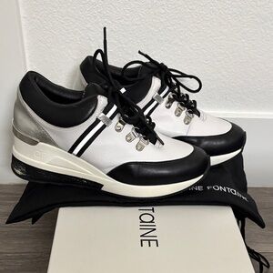 Anne Fontaine Bill Sneaker platform with lace up front sz 8